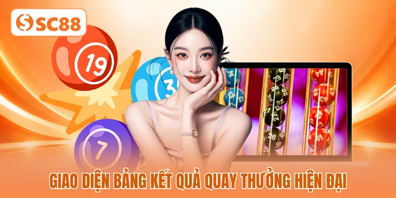 Giao diện bảng kết quả quay thưởng hiện đại Giao diện bảng kết quả quay thưởng hiện đại